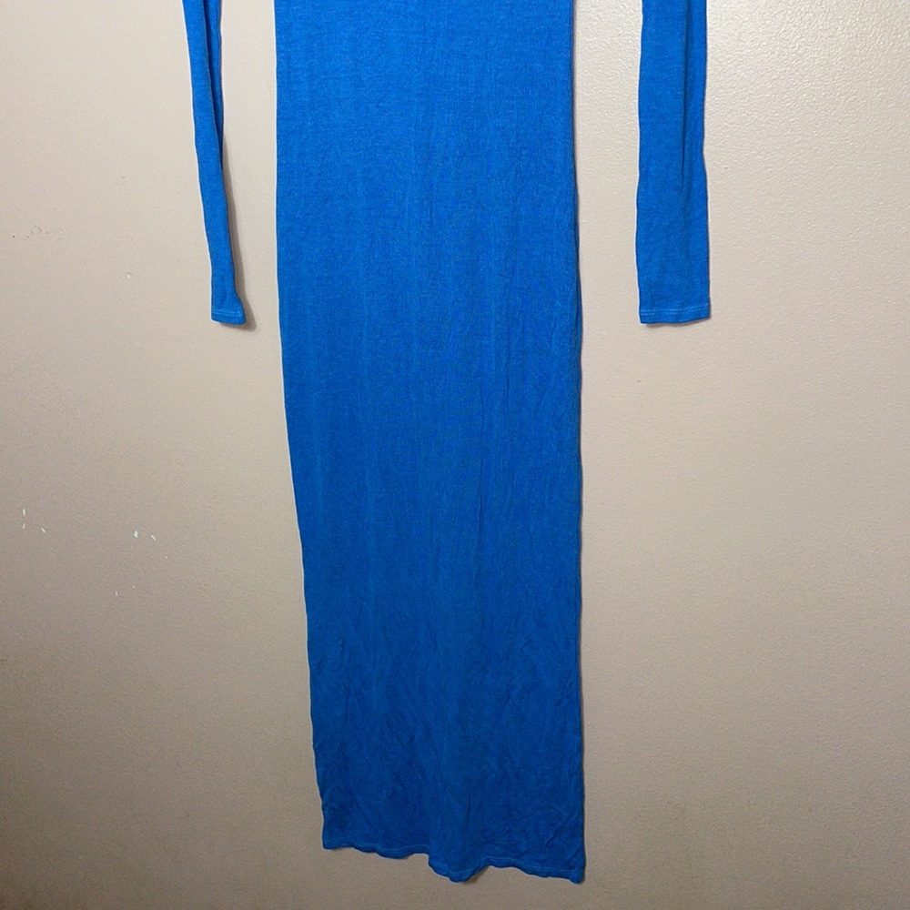 Enza Costa Silk Ribbed Scoop Back Midi Dress - Picture 4 of 10